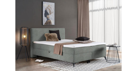 BOXBETT 160/200 cm in Grau - Schwarz/Grau, Design, Holz/Holzwerkstoff (160/200cm) - Xora