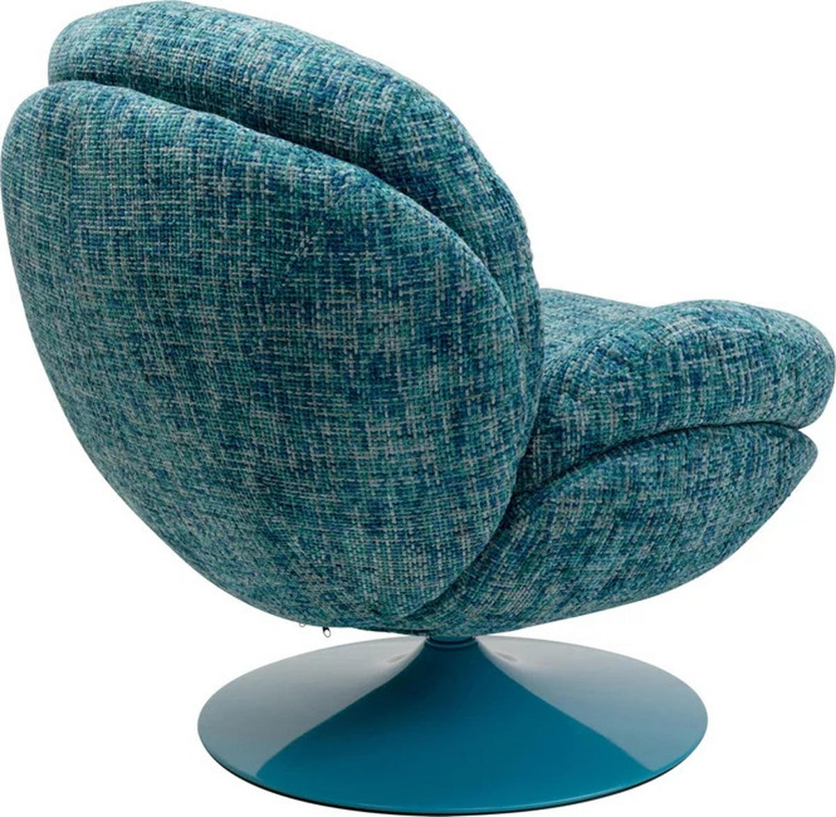 SESSEL in Struktur Blau  - Blau, Design, Textil/Metall (84/86/89cm) - Kare-Design