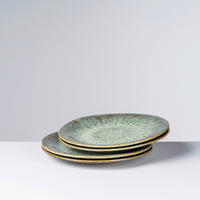 SPEISETELLERSET Braun, Grün 27/3 cm FLUSSUFER  - Braun/Grün, Basics, Keramik (27/3cm) - Gipfelstück