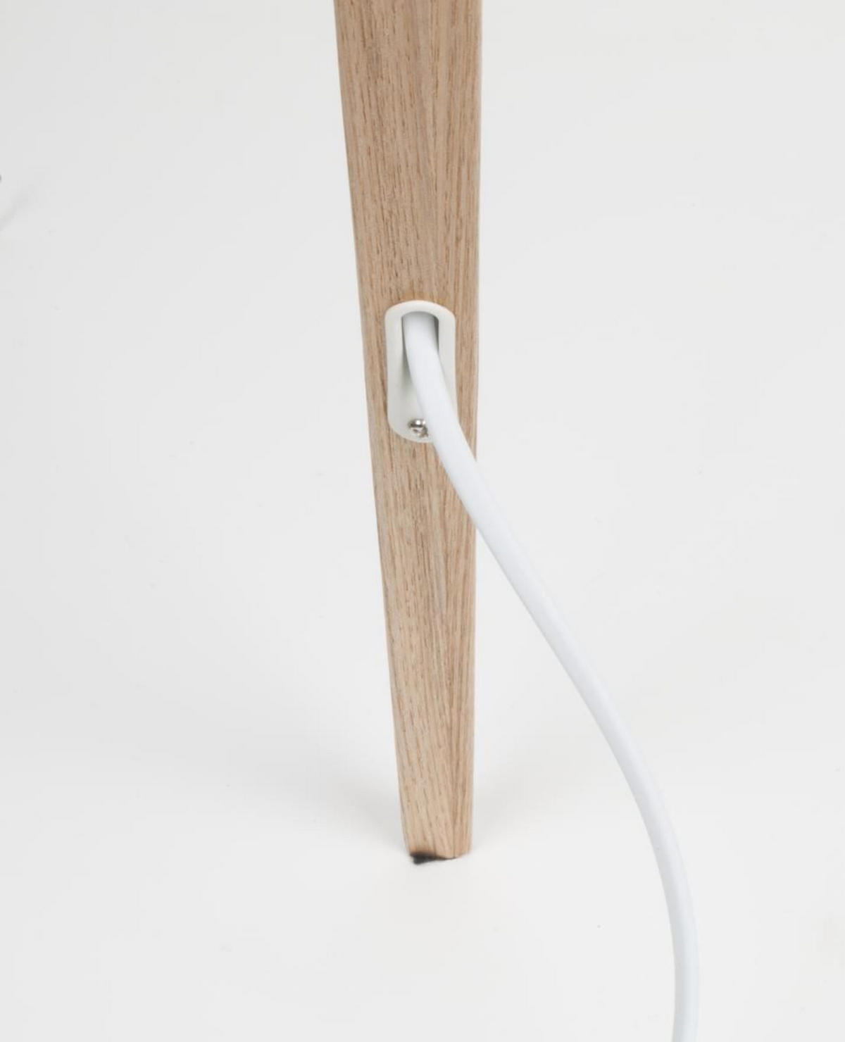 STEHLEUCHTE 50/157 cm    - Eichefarben/Weiß, KONVENTIONELL, Holz/Textil (50/157cm) - Zuiver