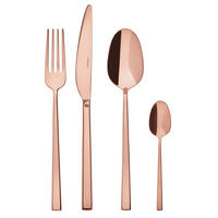JEDILNI PRIBOR 24/1  Rock  24-delni  nerjaveče jeklo   - barve bakra, Basics, kovina (15/2/2cm) - Sambonet