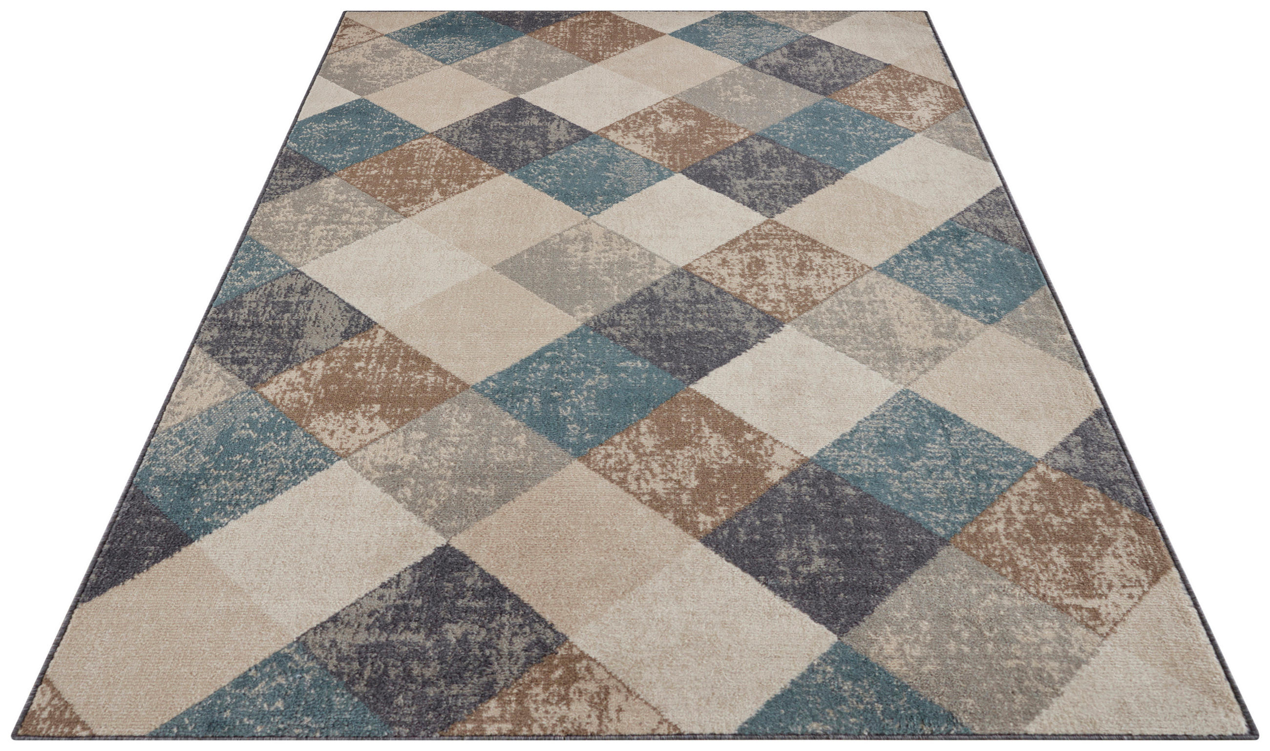FLACHWEBETEPPICH 120/170 cm Terrain Creme, Multicolor  - Multicolor/Creme, Design, Kunststoff/Textil (120/170cm)