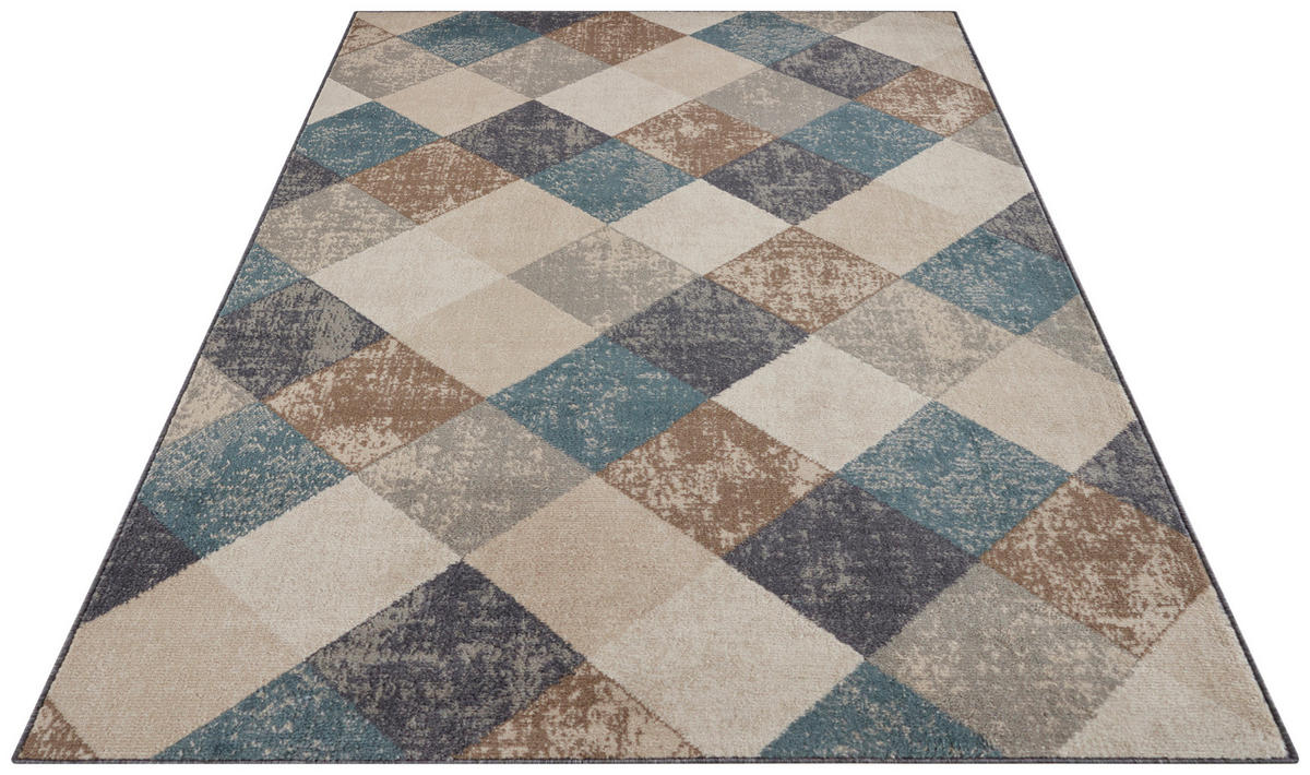 FLACHWEBETEPPICH 120/170 cm Terrain Creme, Multicolor  - Multicolor/Creme, Design, Kunststoff/Textil (120/170cm)