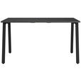 SCHREIBTISCH 140/80/75 cm, Graphitfarben, Schwarz, in verschiedenen Holz-Dekoren erhältlich, justierbare Füße  - Graphitfarben/Schwarz, MODERN, Holzwerkstoff/Metall (140/80/75cm) - Novel
