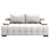 SCHLAFSOFA in Chenille, Plüsch Creme  - Creme/Schwarz, KONVENTIONELL, Kunststoff/Textil (209/96/100cm) - Stylife