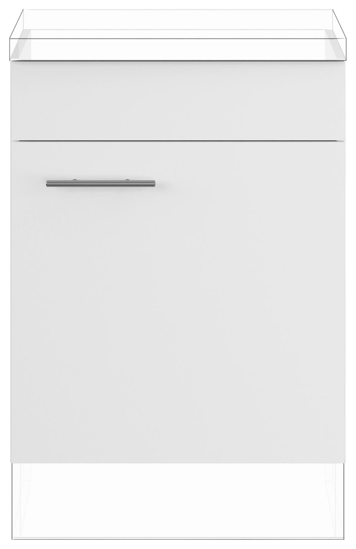 KOCHFELDUMBAUSCHRANK 60/87,8/57,6 cm  in Weiß  - Edelstahlfarben/Weiß, Basics, Holzwerkstoff/Metall (60/87,8/57,6cm) - Impuls