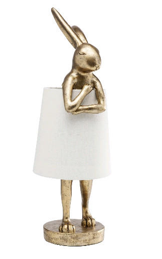 Kare-Design Tischleuchte Animal Rabbit Gold 23x68x23 cm