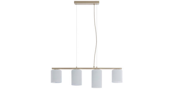 HÄNGELEUCHTE 80/12/120 cm  - Sandfarben, Trend, Glas/Metall (80/12/120cm) - Novel