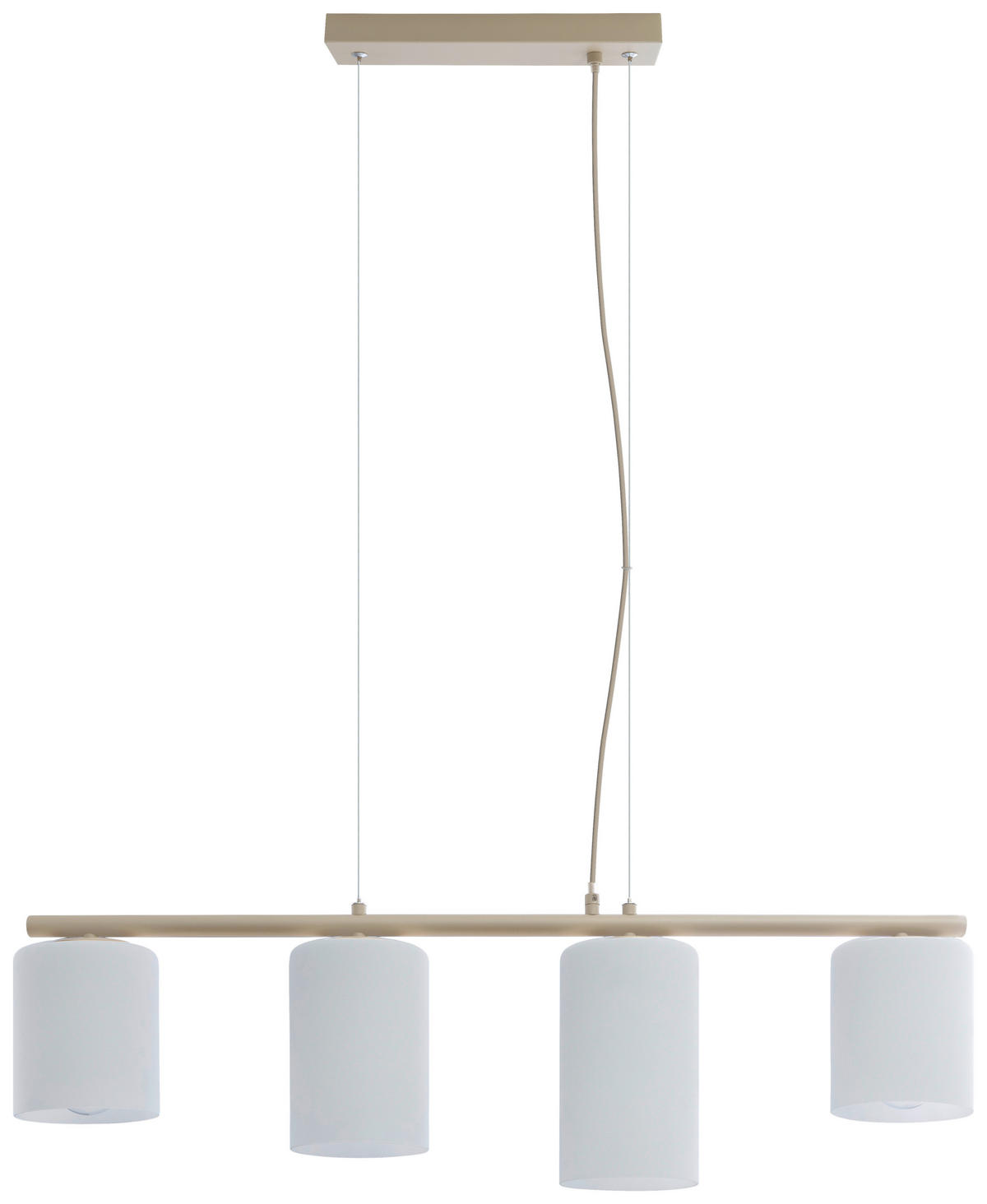 HÄNGELEUCHTE 80/12/120 cm  - Sandfarben, Trend, Glas/Metall (80/12/120cm) - Novel