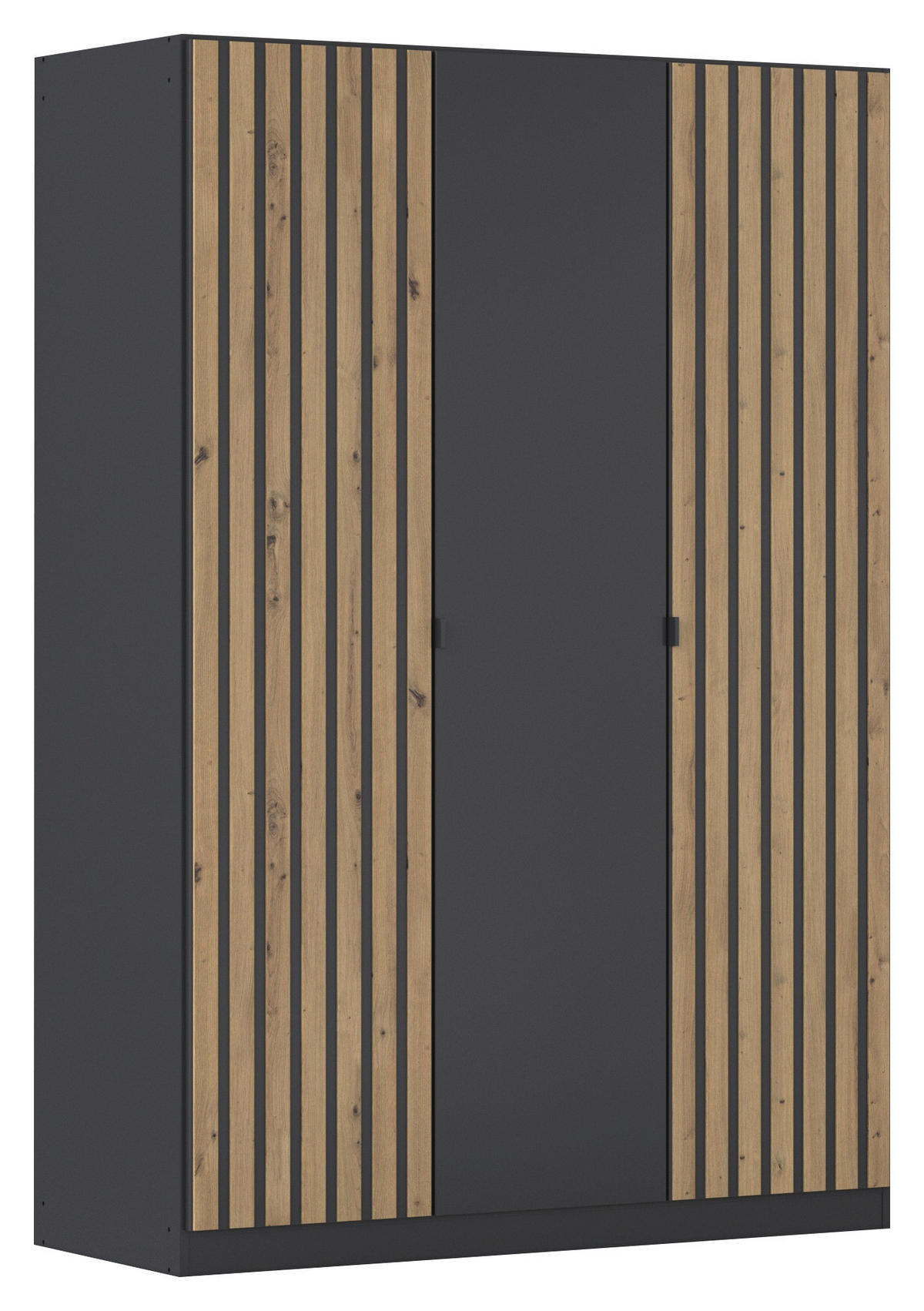 DREHTÜRENSCHRANK  in Grau, Eiche Artisan  - Eiche Artisan/Grau, MODERN, Holzwerkstoff/Metall (136/197/54cm) - Rauch Möbel