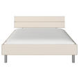 BETT 160/200 cm  in Champagner  - Champagner/Alufarben, Design, Holzwerkstoff/Metall (160/200cm) - Carryhome