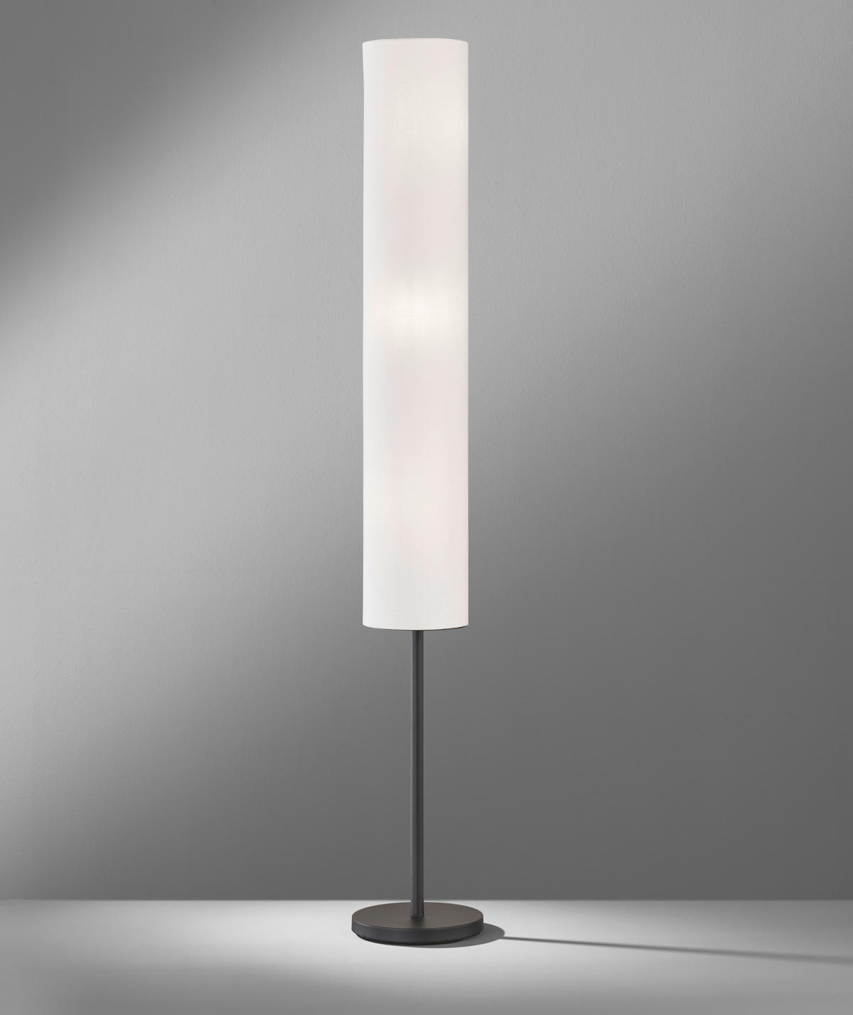 GOLVLAMPA Ramas 25/165 cm    - vit/sandfärgad, Basics, metall/textil (25/165cm) - Fischer & Honsel
