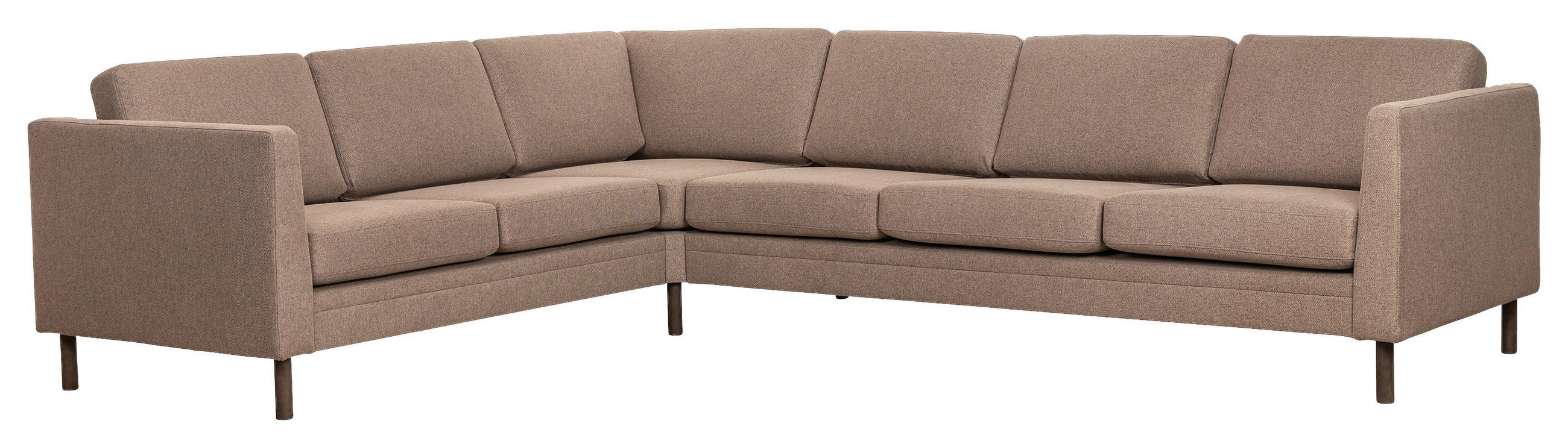 SOFFA i brun  - brun/mörkbrun, Design, metall/trä (233/298cm) - Pure Home Comfort