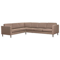 SOFFA i brun  - brun/mörkbrun, Design, metall/trä (233/298cm) - Pure Home Comfort