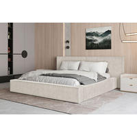 POLSTERBETT Bettkasten Creme 180/200 cm  - Creme/Schwarz, MODERN, Holz/Kunststoff (180/200cm) - MID.YOU