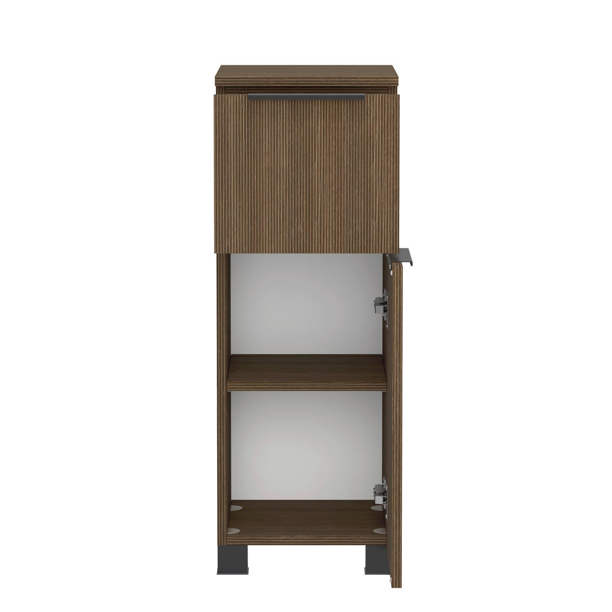 UNTERSCHRANK 30/79 /35 cm   - Dunkelbraun/Schwarz, Natur, Holzwerkstoff/Kunststoff (30/79 /35cm) - Held