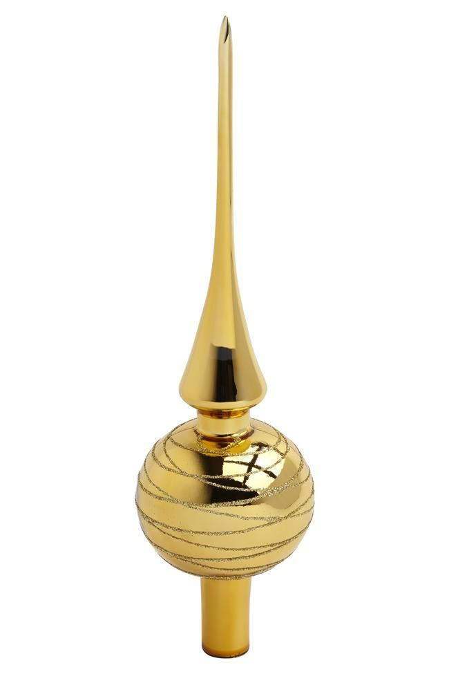CHRISTBAUMSPITZE  - Goldfarben, LIFESTYLE, Glas (27cm) - X-Mas