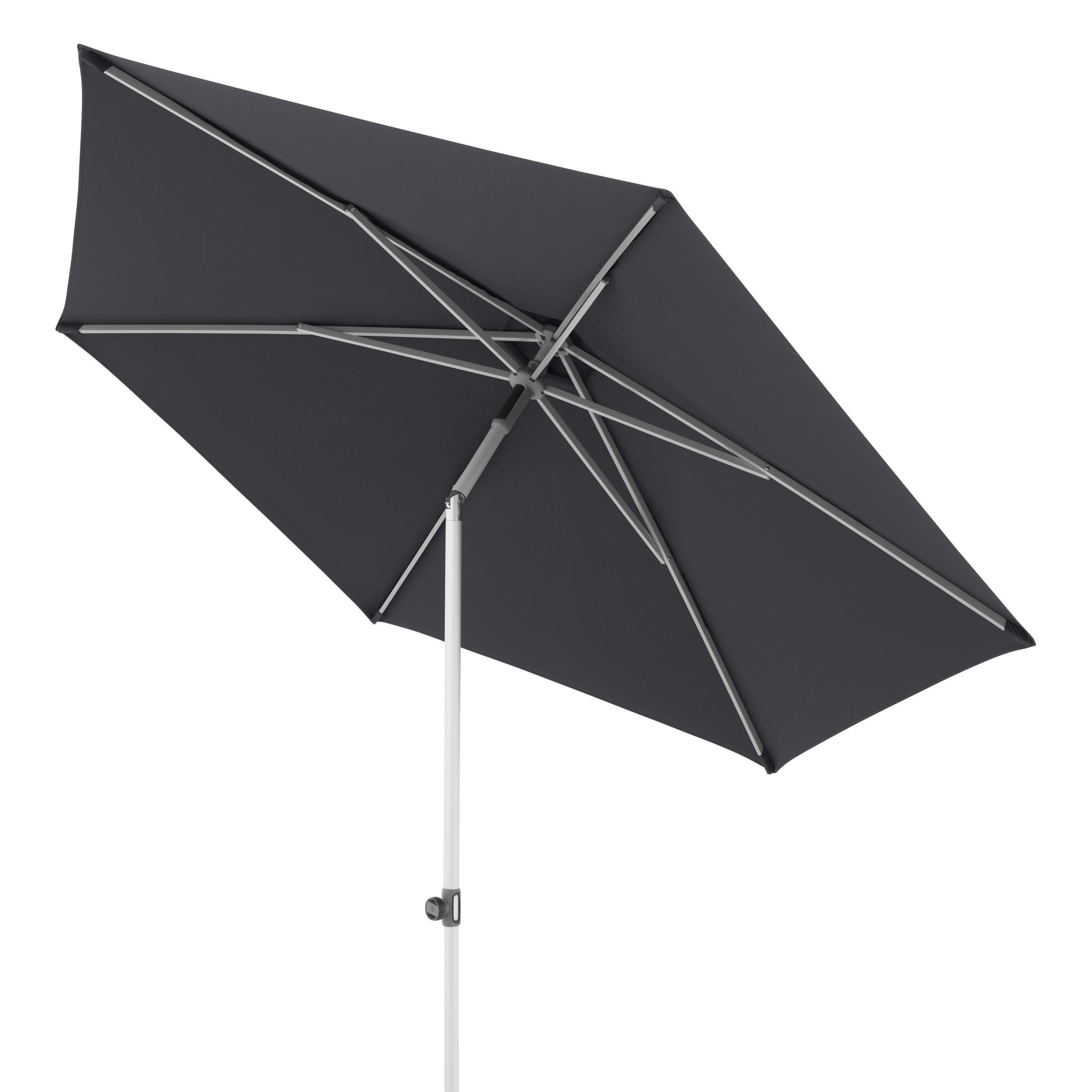 SONNENSCHIRM  270/270 cm  - Anthrazit/Silberfarben, Konventionell, Textil/Metall (270/270cm) - Doppler
