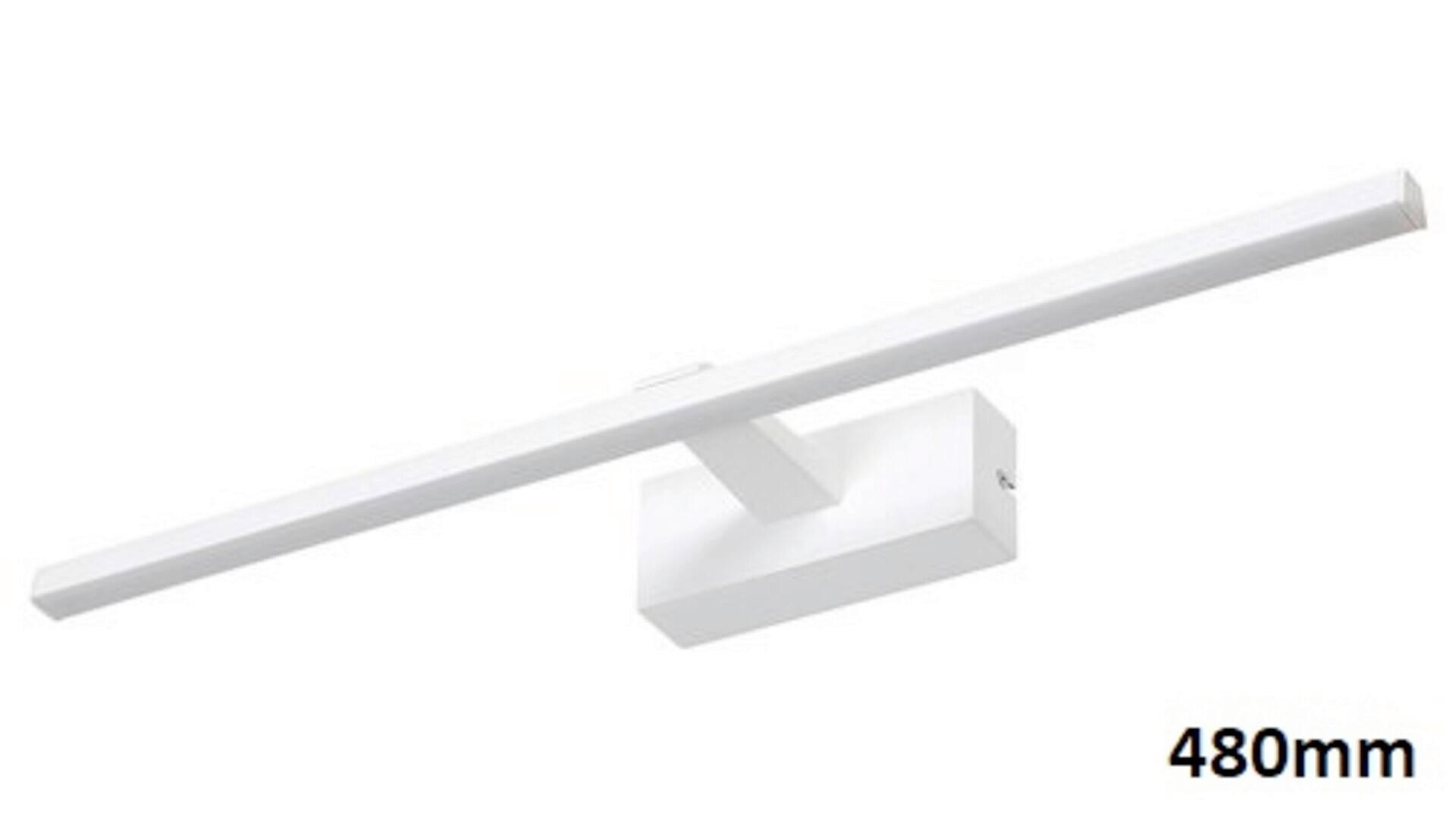 ZIDNA LED LAMPA Albina  - bela, Osnovno, metal/plastika (46/14cm)