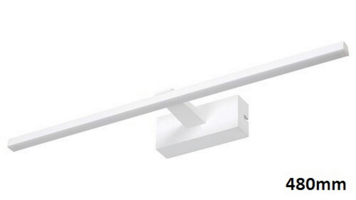 ZIDNA LED LAMPA Albina  - bela, Osnovno, metal/plastika (46/14cm)