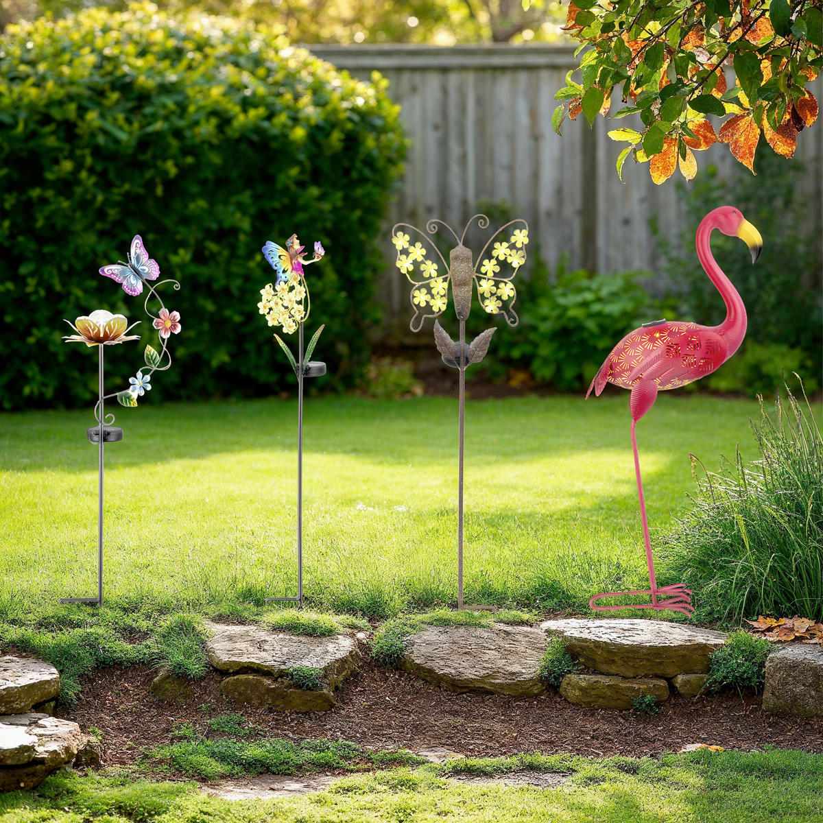 SOLARLEUCHTE Anemone 21,5/82/15,2 cm  - Klar/Schwarz, LIFESTYLE, Glas/Kunststoff (21,5/82/15,2cm) - Ambia Garden