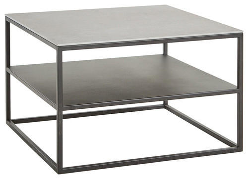 COUCHTISCH 65/65/41,5 cm quadratisch Grau, Schwarz  - Schwarz/Grau, Design, Keramik/Metall (65/65/41,5cm) - Johann Jakob