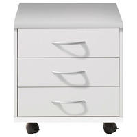 LADIČAR NA KOTAČIĆIMA  bijela  - bijela/srebrne boje, Basics, drvni materijal/plastika (46/48/54cm) - Carryhome