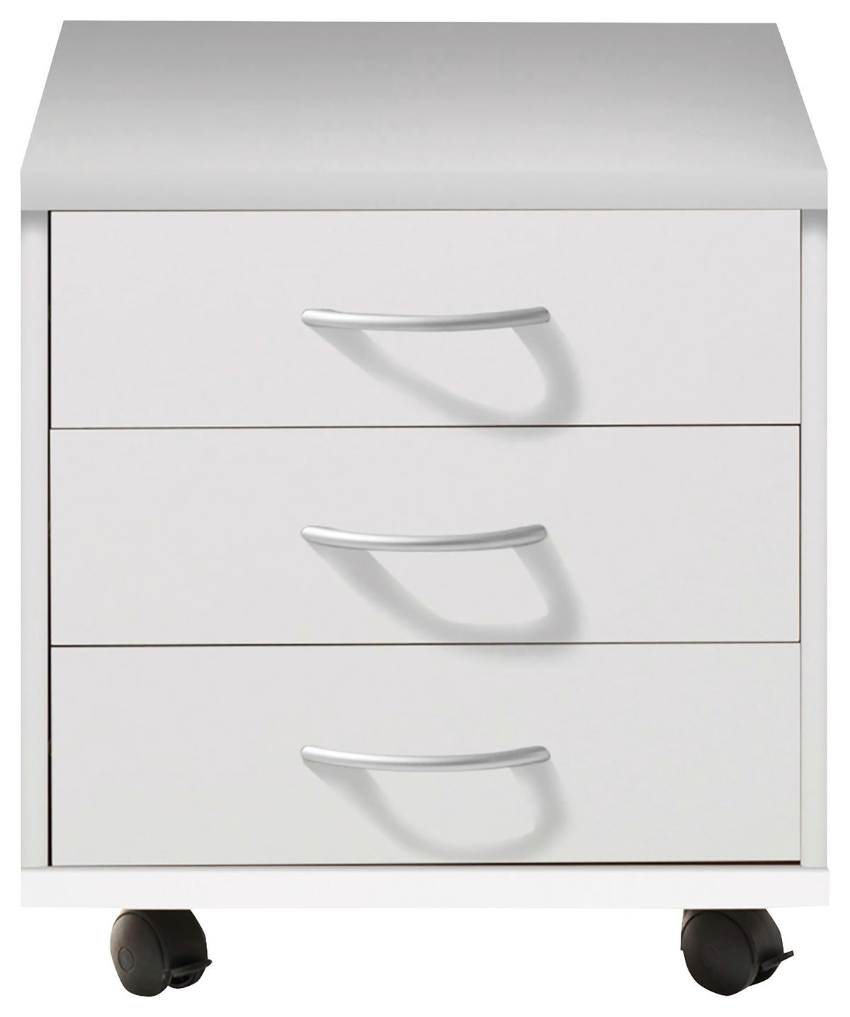 LADIČAR NA KOTAČIĆIMA  bijela  - bijela/srebrne boje, Basics, drvni materijal/plastika (46/48/54cm) - Carryhome