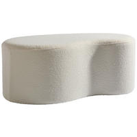 TABURETKA, textil, kompozitné drevo, 93/37/49 cm - biela, Design, kompozitné drevo/textil (93/37/49cm) - MID.YOU