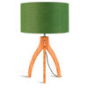 TISCHLEUCHTE GOOD&MOJO  36/54 cm   - Naturfarben/Grün, Trend, Holz/Textil (36/54cm) - Good & Mojo