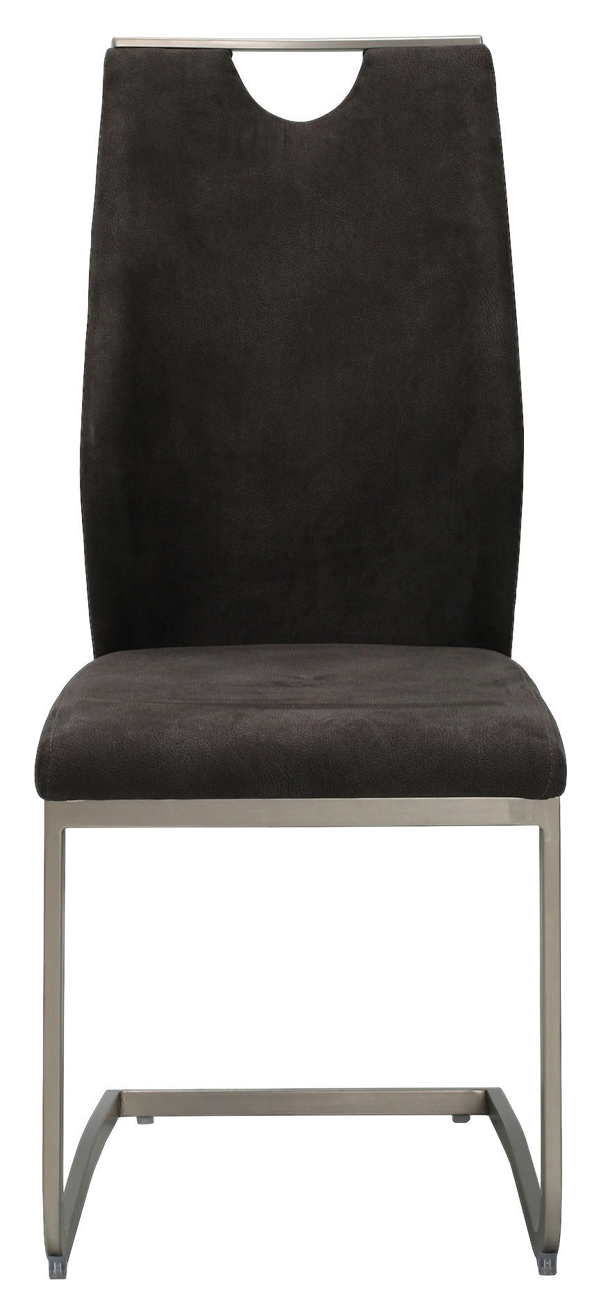 NIHAJNI STOL, kovina, tekstil siva, barve kroma  - barve kroma/siva, Design, kovina/tekstil (43/101/58cm) - Carryhome