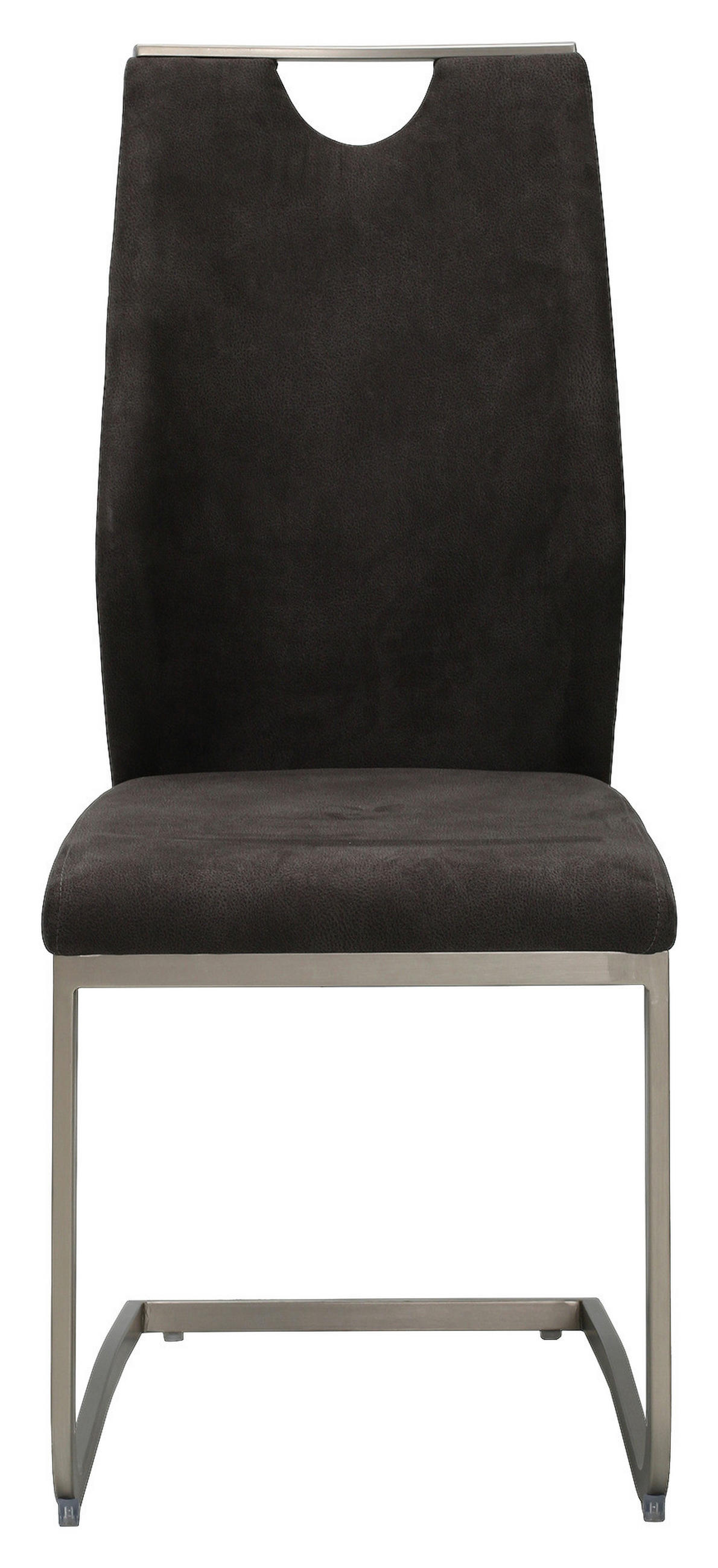 STOLICA  siva, boje kroma  metal, tekstil      - siva/boje kroma, Design, metal/tekstil (43/101/58cm) - Carryhome