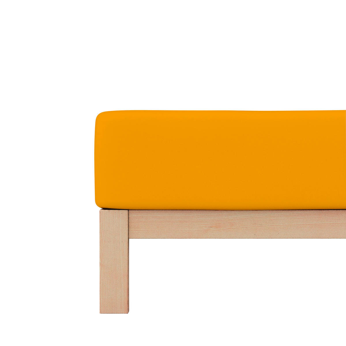 SPANNBETTTUCH PURE Jersey  - Currygelb, Basics, Textil (140-160/200-220cm) - Schlafgut