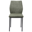STUHL Samt Grün  - Schwarz/Grün, Design, Textil/Metall (44/88/57cm) - Carryhome