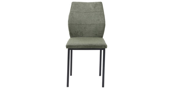 STUHL Samt Grün - Schwarz/Grün, Design, Textil/Metall (44/88/57cm) - Carryhome