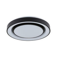 DECKENLEUCHTE 47,5/7 cm   - Schwarz/Weiß, Design, Kunststoff/Metall (47,5/47,5/7cm) - Paulmann