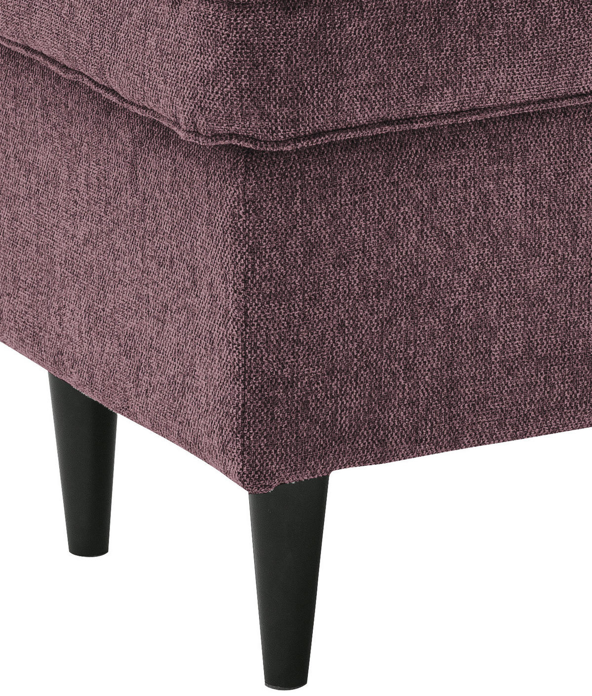 TABURET, textil, kompozitní dřevo, 63/43/42 cm - černá/lilková, Basics, kompozitní dřevo/textil (63/43/42cm) - MID.YOU
