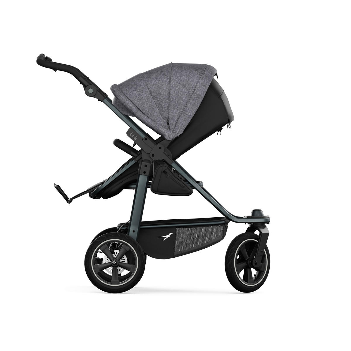 KOMBIKINDERWAGEN mono3 2-in-1 Kombikinderwagen  - Schwarz/Grau, Basics, Textil/Metall (57/111/120cm) - TFK