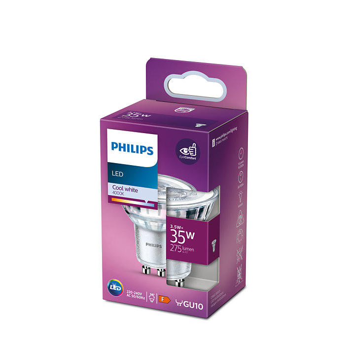 LED-SIJALKA   //// - srebrne barve, Basics, kovina/umetna masa (5/5,4/5cm) - Philips