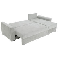 COLȚAR EXTENSIBIL textil gri deschis  - gri deschis/culoare crom, Design, plastic/textil (239/141cm) - Carryhome
