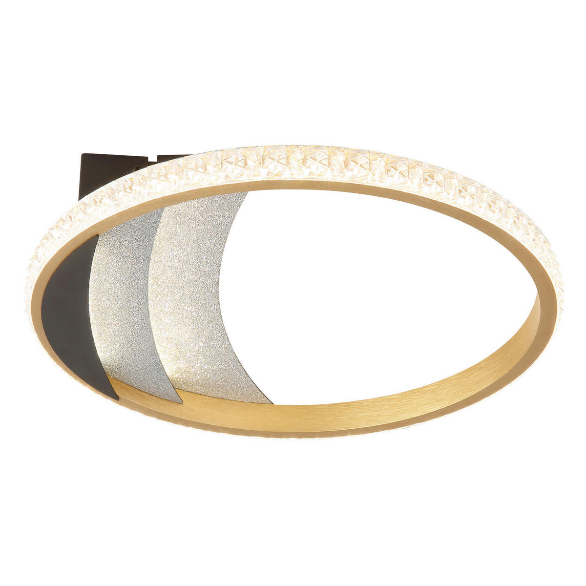 LED-DECKENLEUCHTE 29.5/6 cm   - Goldfarben/Schwarz, Design, Kunststoff/Metall (29.5/6cm) - Globo