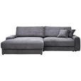 ECKSOFA in Cord Dunkelgrau  - Dunkelgrau/Schwarz, MODERN, Kunststoff/Textil (180/300cm) - Carryhome