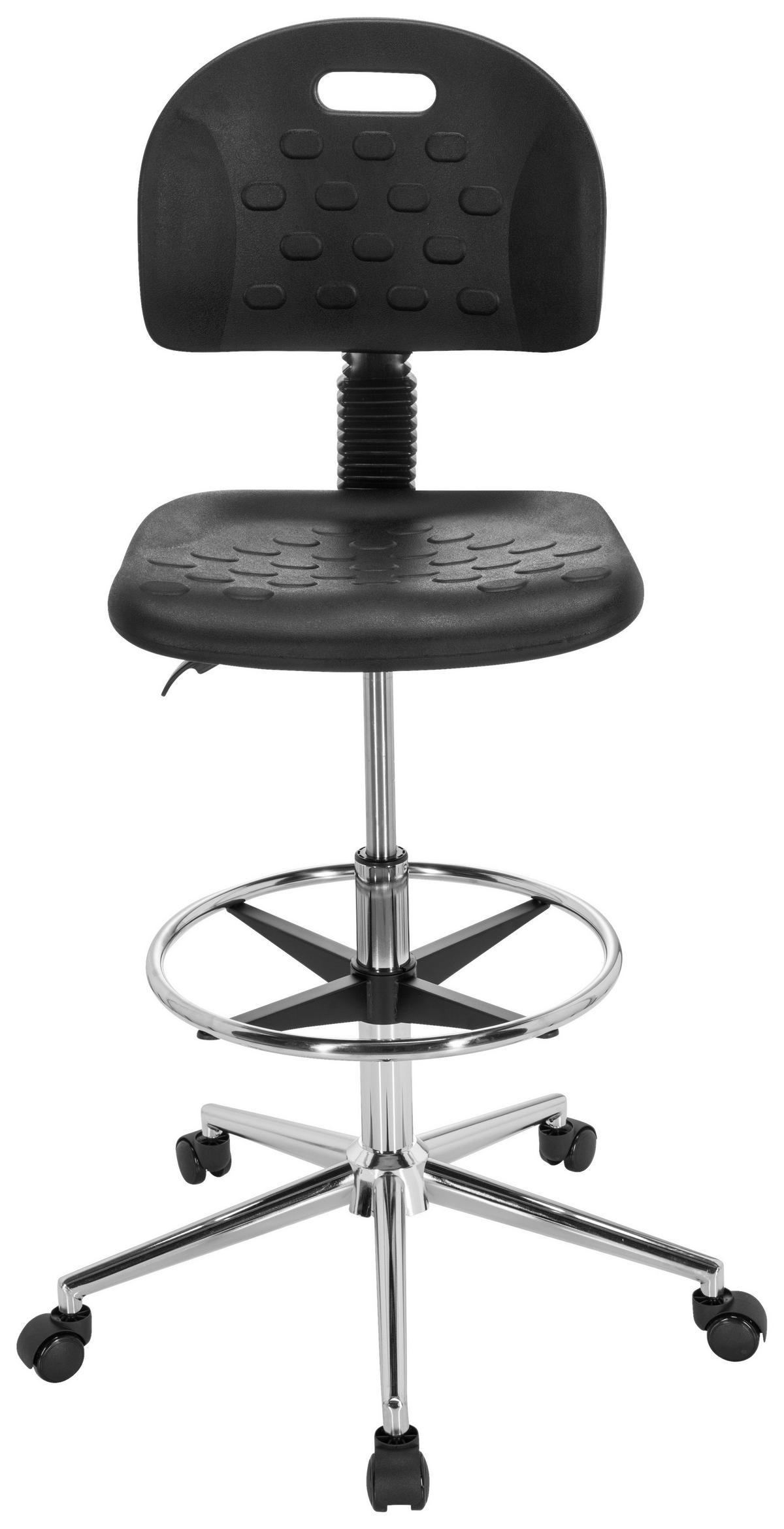 DREHSTUHL Schwarz  - Silberfarben/Schwarz, Basics, Kunststoff/Metall (45/91/61cm) - MID.YOU