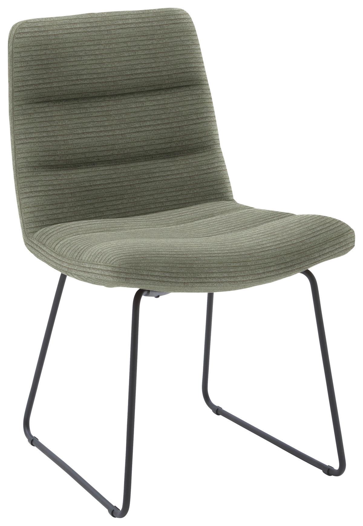 STUHL Cord  - Schwarz/Graugrün, Design, Textil/Metall (52/88/66cm) - Dieter Knoll