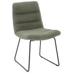 STUHL  in Cord Textil  - Schwarz/Graugrün, Design, Textil/Metall (52/88/66cm) - Dieter Knoll