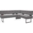 ECKBANK  in Grau  - Schwarz/Grau, Design, Textil/Metall (200/158cm) - Dieter Knoll
