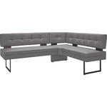 ECKBANK  in Grau  - Schwarz/Grau, Design, Textil/Metall (200/158cm) - Dieter Knoll