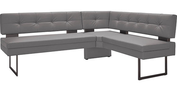 ECKBANK  in Grau  - Schwarz/Grau, Design, Textil/Metall (200/158cm) - Dieter Knoll