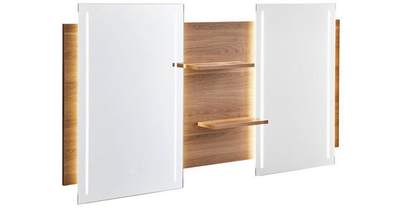 BADEZIMMERSPIEGEL 150/80/14,1 cm - Eichefarben, Design, Glas/Holzwerkstoff (150/80/14,1cm) - Novel