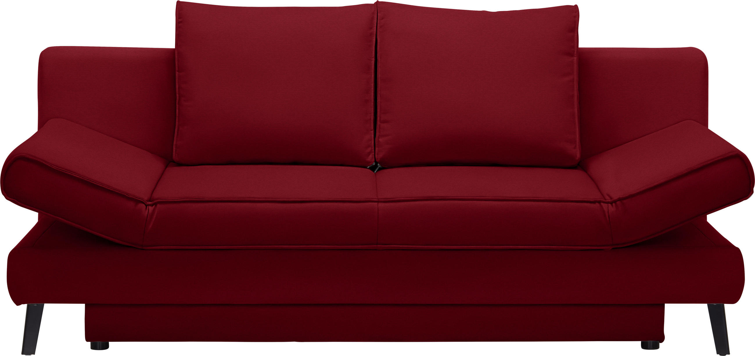 SCHLAFSOFA in Dunkelrot  - Schwarz/Dunkelrot, Design, Textil/Metall (200/85/90cm) - Xora